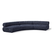 Bowery Hill Contemporary Soft Navy Chenille Fabric Modular Sofa
