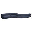 Bowery Hill Contemporary Soft Navy Chenille Fabric Modular Sofa