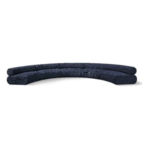 Bowery Hill Contemporary Soft Navy Chenille Fabric Modular Sofa