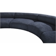Bowery Hill Contemporary Soft Navy Chenille Fabric Modular Sofa