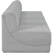 Bowery Hill Contemporary Rich Grey Boucle Fabric Modular Sofa