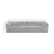 Bowery Hill Contemporary Rich Grey Boucle Fabric Modular Sofa