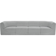Bowery Hill Contemporary Rich Grey Boucle Fabric Modular Sofa