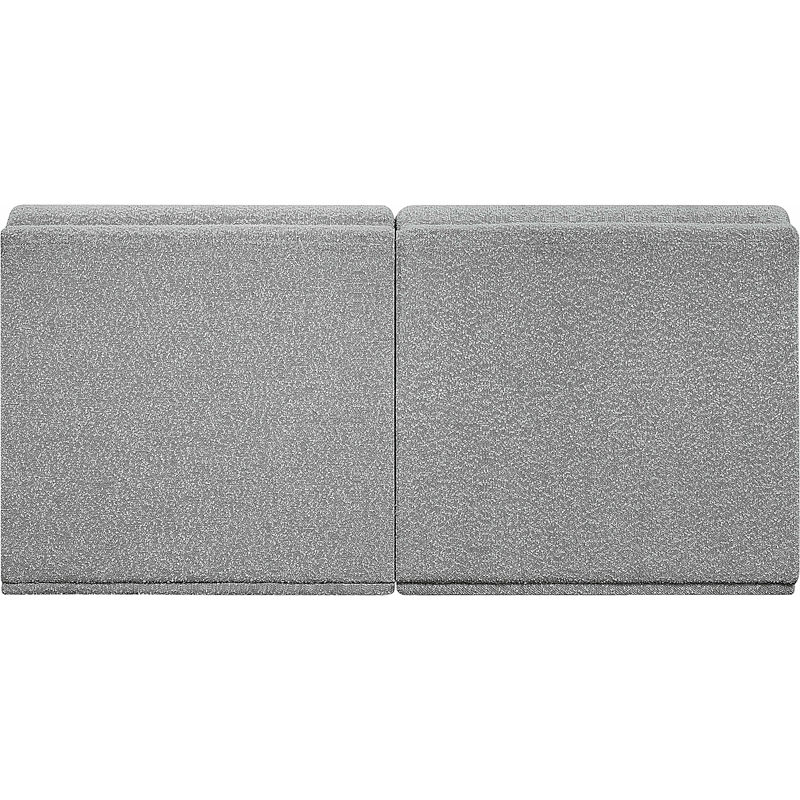 Bowery Hill Contemporary Rich Grey Boucle Fabric Modular Sofa