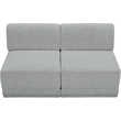 Bowery Hill Contemporary Rich Grey Boucle Fabric Modular Sofa