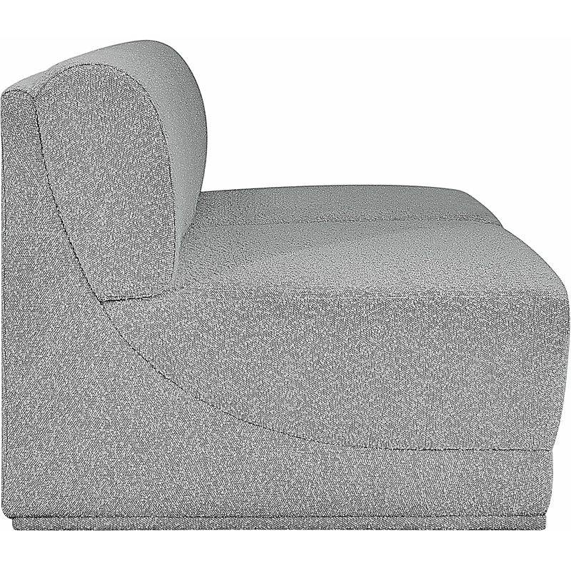 Bowery Hill Contemporary Rich Grey Boucle Fabric Modular Sofa