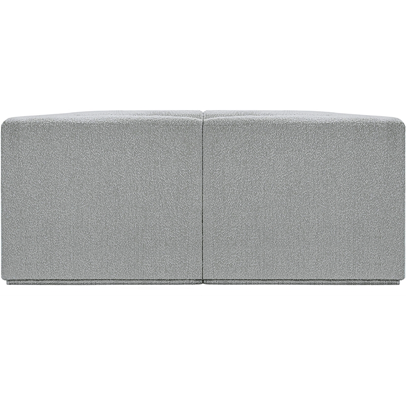 Bowery Hill Contemporary Rich Grey Boucle Fabric Modular Sofa