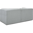 Bowery Hill Contemporary Rich Grey Boucle Fabric Modular Sofa