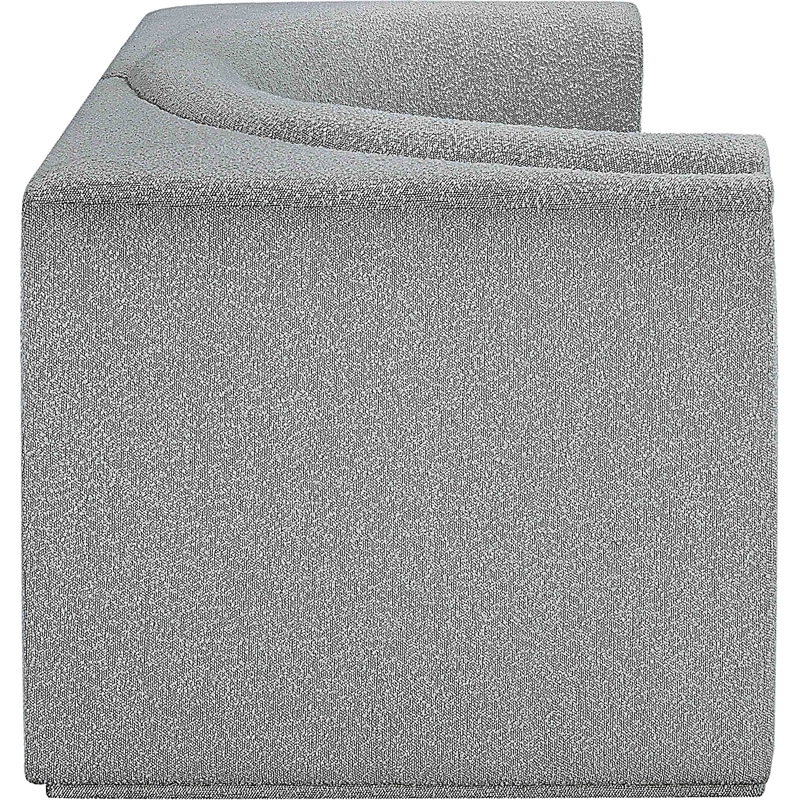 Bowery Hill Contemporary Rich Grey Boucle Fabric Modular Sofa