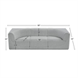 Bowery Hill Contemporary Rich Grey Boucle Fabric Modular Sofa