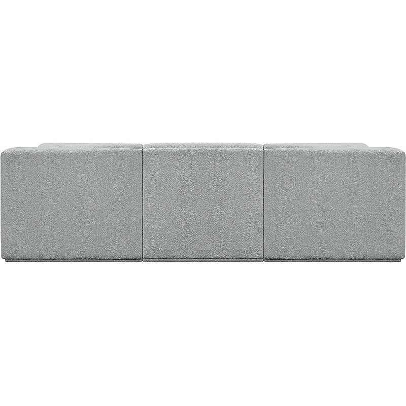 Bowery Hill Contemporary Rich Grey Boucle Fabric Modular Sofa