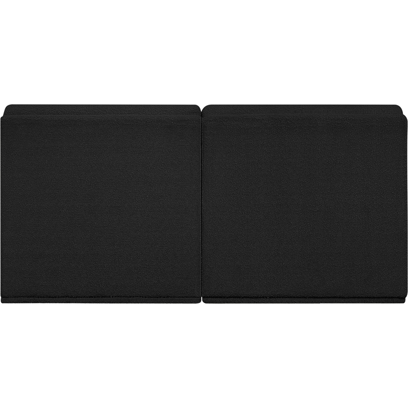 Bowery Hill Contemporary Rich Black Boucle Fabric Modular Sofa
