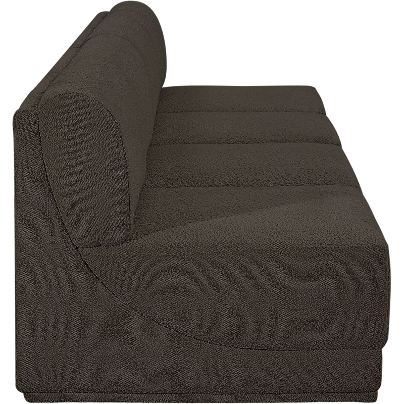 Bowery Hill Contemporary Rich Brown Boucle Fabric Modular Sofa