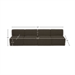 Bowery Hill Contemporary Rich Brown Boucle Fabric Modular Sofa