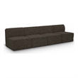 Bowery Hill Contemporary Rich Brown Boucle Fabric Modular Sofa