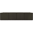Bowery Hill Contemporary Rich Brown Boucle Fabric Modular Sofa