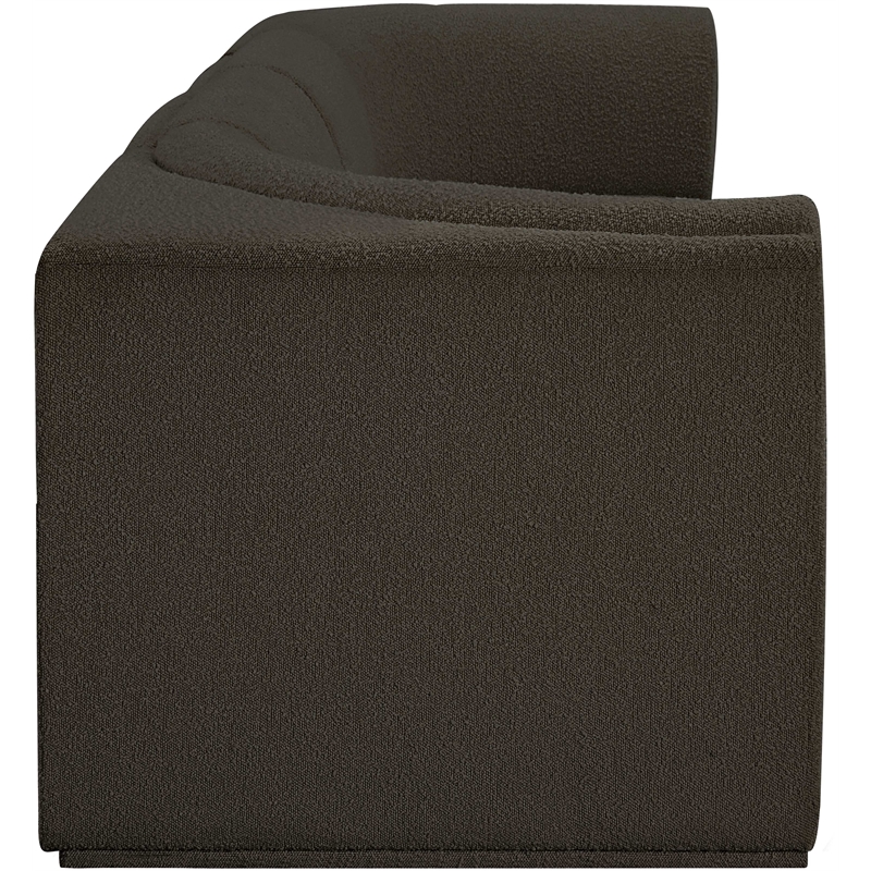 Bowery Hill Contemporary Rich Brown Boucle Fabric Modular Sofa