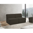 Bowery Hill Contemporary Rich Brown Boucle Fabric Modular Sofa