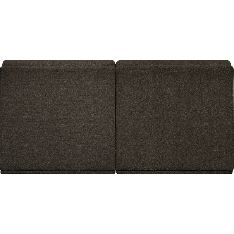 Bowery Hill Contemporary Rich Brown Boucle Fabric Modular Sofa