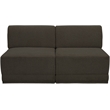 Bowery Hill Contemporary Rich Brown Boucle Fabric Modular Sofa