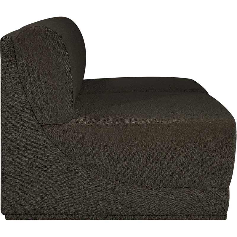 Bowery Hill Contemporary Rich Brown Boucle Fabric Modular Sofa