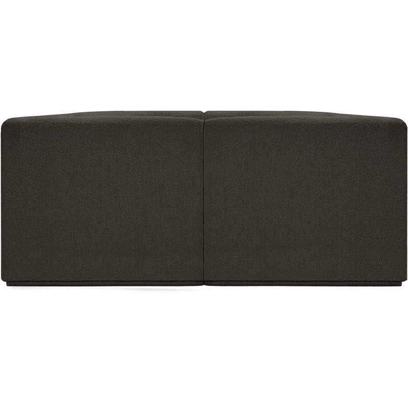 Bowery Hill Contemporary Rich Brown Boucle Fabric Modular Sofa