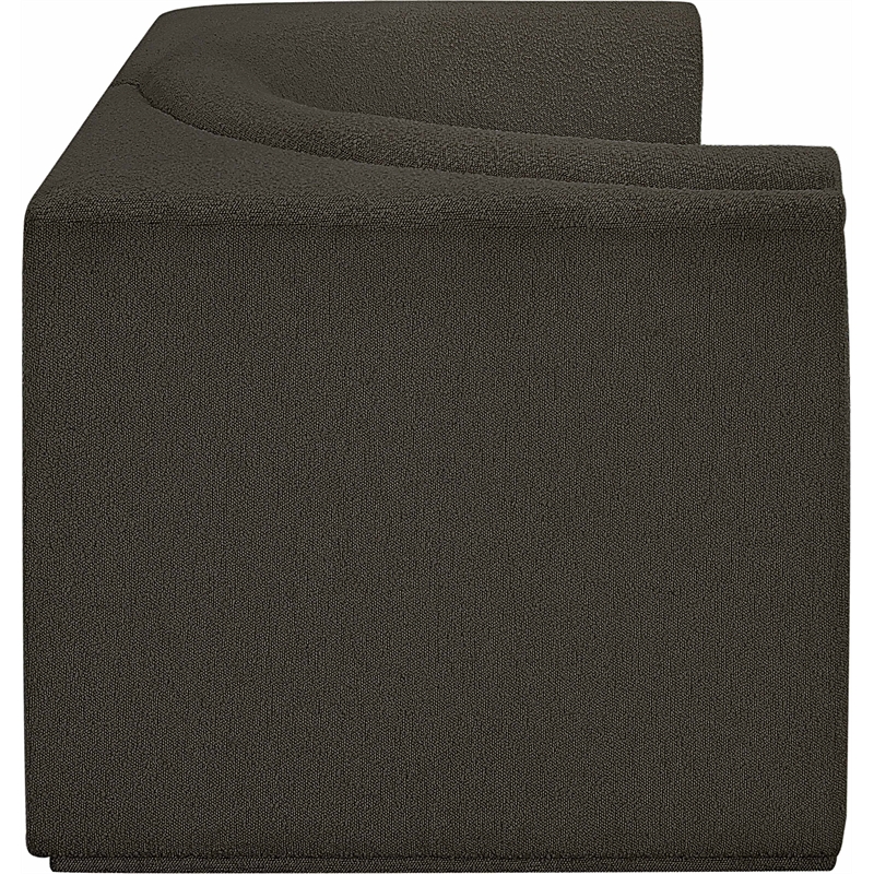 Bowery Hill Contemporary Rich Brown Boucle Fabric Modular Sofa