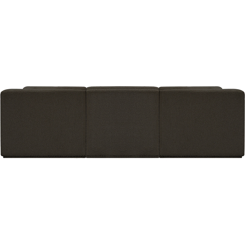 Bowery Hill Contemporary Rich Brown Boucle Fabric Modular Sofa