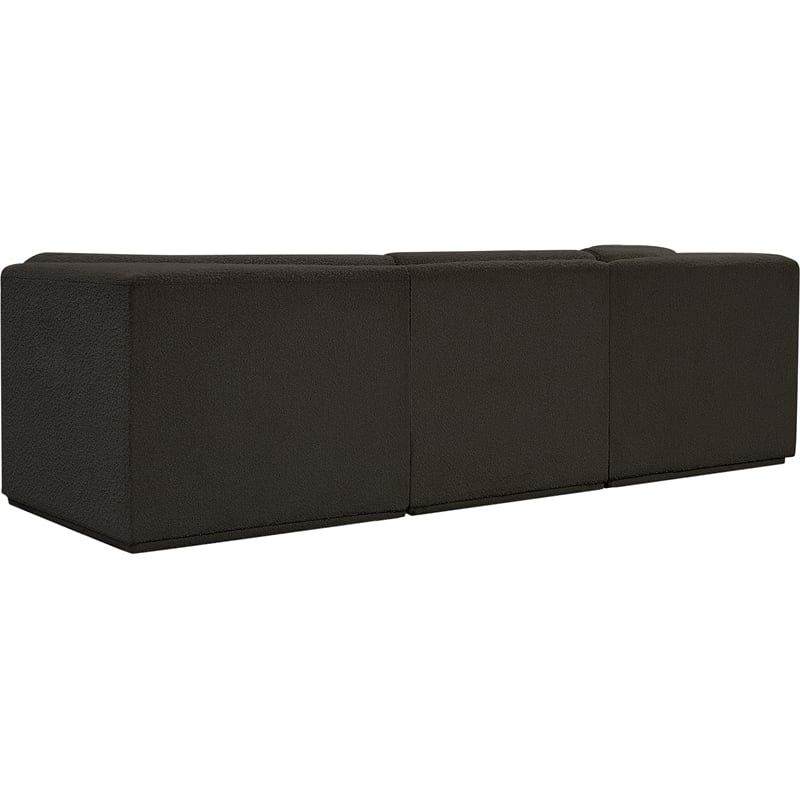 Bowery Hill Contemporary Rich Brown Boucle Fabric Modular Sofa