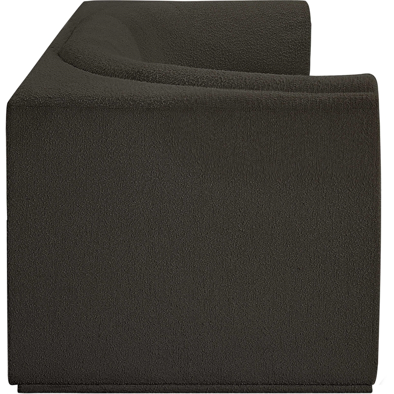 Bowery Hill Contemporary Rich Brown Boucle Fabric Modular Sofa