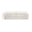 Bowery Hill Contemporary Rich Cream Boucle Fabric Modular Sofa