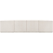 Bowery Hill Contemporary Rich Cream Boucle Fabric Modular Sofa