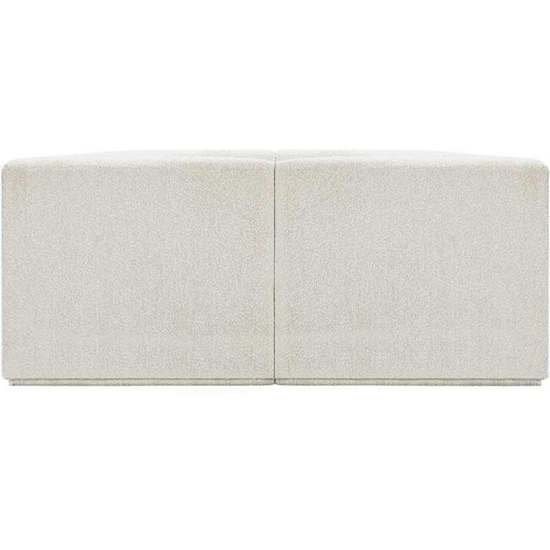 Bowery Hill Contemporary Rich Cream Boucle Fabric Modular Sofa