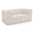 Bowery Hill Contemporary Rich Cream Boucle Fabric Modular Sofa