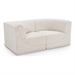 Cream/2-Piece: 2 Corner Chair