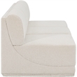Bowery Hill Contemporary Rich Cream Boucle Fabric Modular Sofa