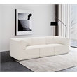 Bowery Hill Contemporary Rich Cream Boucle Fabric Modular Sofa