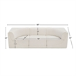 Bowery Hill Contemporary Rich Cream Boucle Fabric Modular Sofa