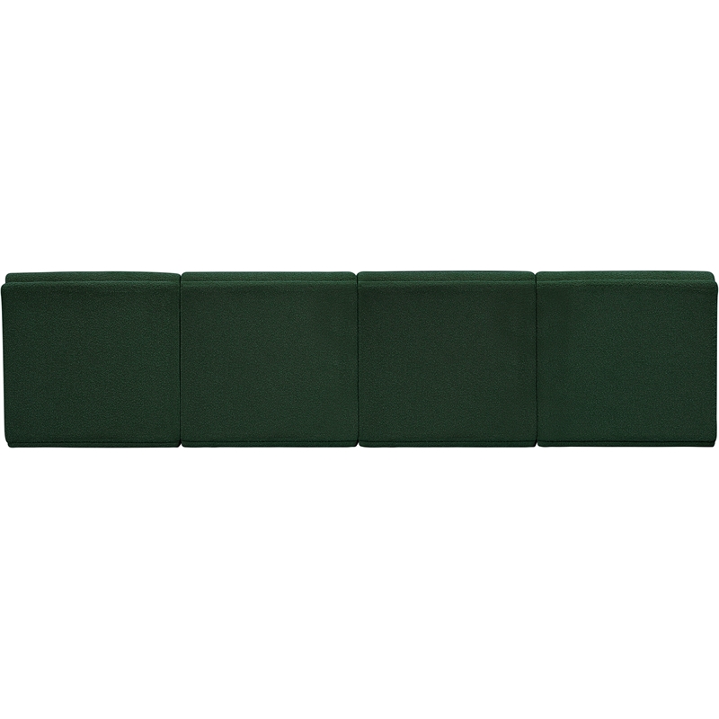 Bowery Hill Contemporary Rich Green Boucle Fabric Modular Sofa