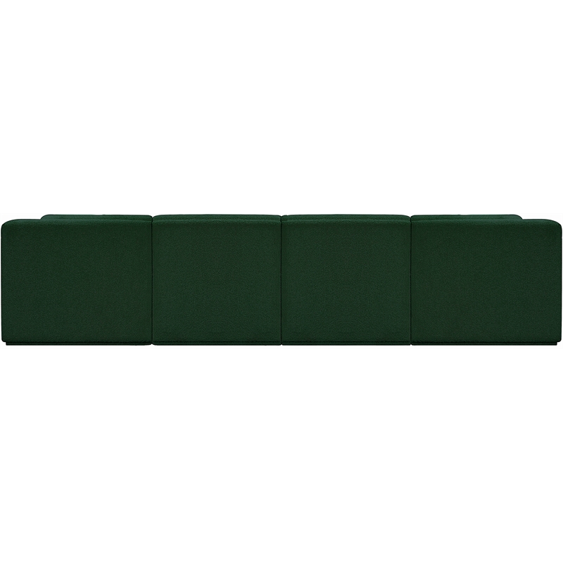 Bowery Hill Contemporary Rich Green Boucle Fabric Modular Sofa