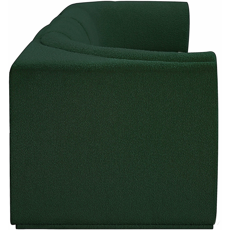 Bowery Hill Contemporary Rich Green Boucle Fabric Modular Sofa
