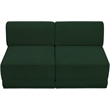 Bowery Hill Contemporary Rich Green Boucle Fabric Modular Sofa