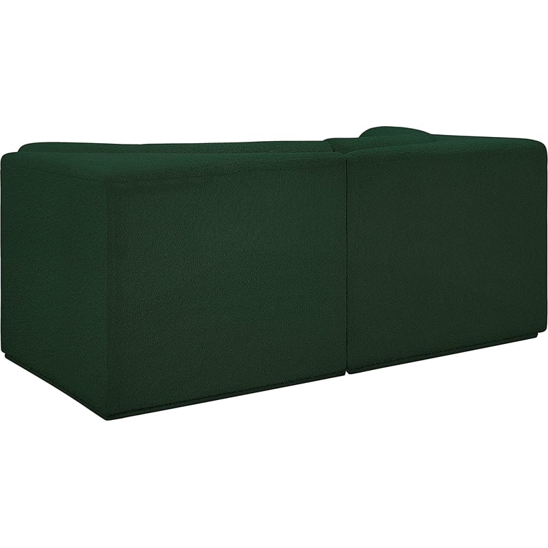 Bowery Hill Contemporary Rich Green Boucle Fabric Modular Sofa