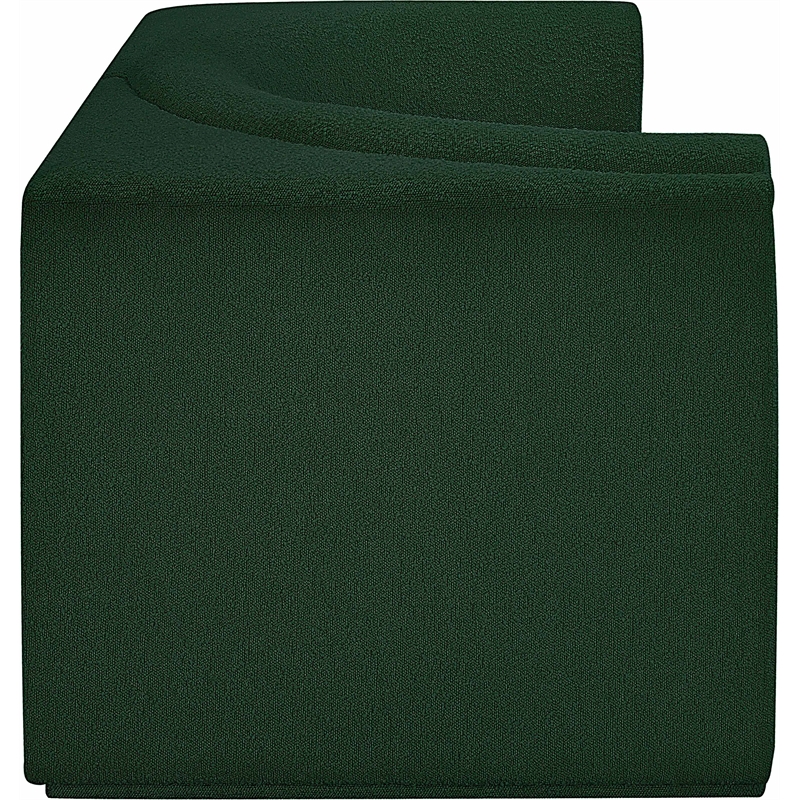 Bowery Hill Contemporary Rich Green Boucle Fabric Modular Sofa