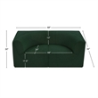 Bowery Hill Contemporary Rich Green Boucle Fabric Modular Sofa