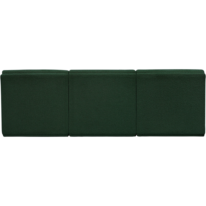 Bowery Hill Contemporary Rich Green Boucle Fabric Modular Sofa