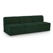 Bowery Hill Contemporary Rich Green Boucle Fabric Modular Sofa