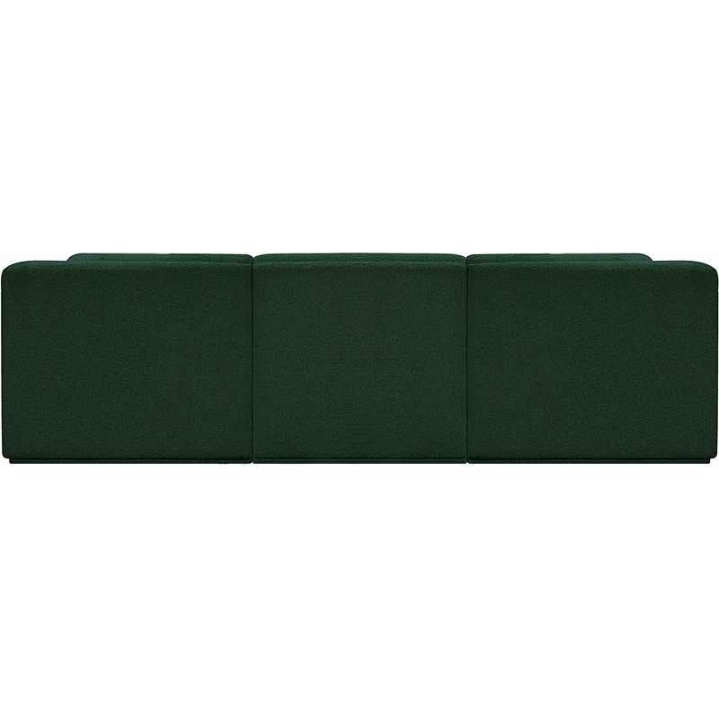 Bowery Hill Contemporary Rich Green Boucle Fabric Modular Sofa
