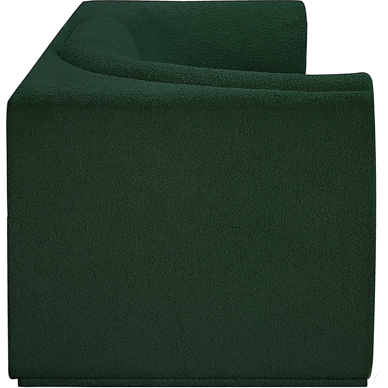 Bowery Hill Contemporary Rich Green Boucle Fabric Modular Sofa