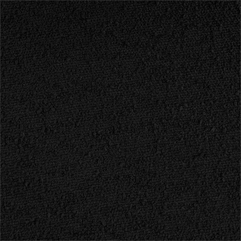 Bowery Hill Contemporary Black Boucle Durable Fabric Queen Bed